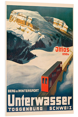 Stampa su PVC Bergbahn Unterwasser-Iltios, Schweiz, 1934