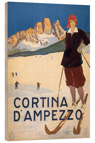 Holzbild Cortina d'Ampezzo, 1920