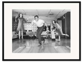 Gerahmter Kunstdruck Bowling Spaß