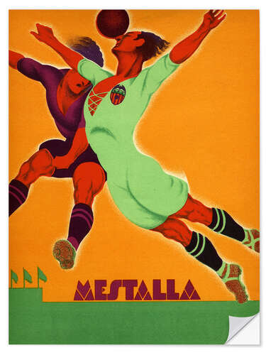 Vinilo para la pared Mestalla Stadium, Football player, 1929