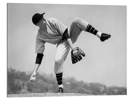 Gallery print Baseball Pitcher Preparing to Pitch