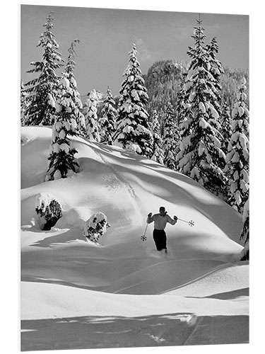 Tableau en PVC Skier in The Snow