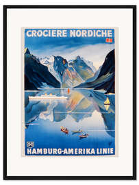 Gerahmter Kunstdruck Skandinavische Kreuzfahrten, Hamburg-Amerika-Linie