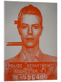 Acrylic print David Bowie’s Mugshot, 1976