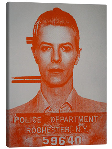 Canvas print David Bowie’s Mugshot, 1976