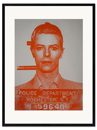 Kunsttryk i ramme David Bowie’s Mugshot, 1976
