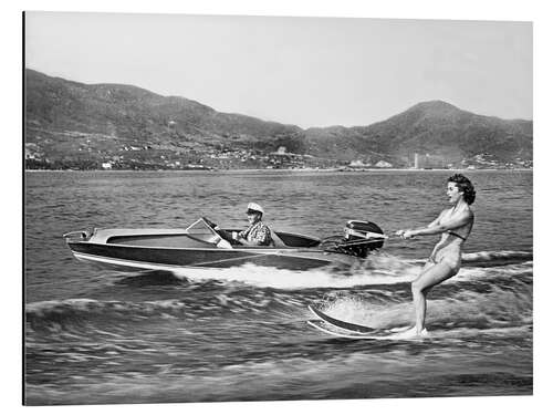 Aluminium print A Woman Water Skis in the Bay of Acapulco, Mexico, 1955