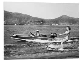 Quadro em PVC A Woman Water Skis in the Bay of Acapulco, Mexico, 1955