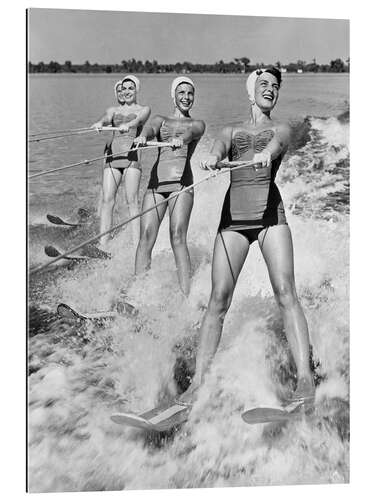 Gallery print Four Young Women Waterskiing