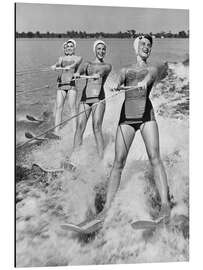 Magnettafel Vier junge Frauen beim Wasserski