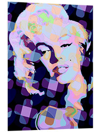 Print på skumplade Pop Art Marilyn Monroe