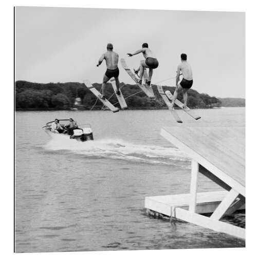 Gallery print Water Ski Show With a Simultaneously Jump, 1956