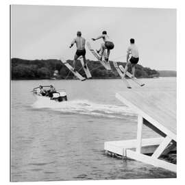 Cuadro de plexi-alu Water Ski Show With a Simultaneously Jump, 1956