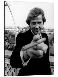 Magnettafel Roger Moore mit Zigarre, 1972