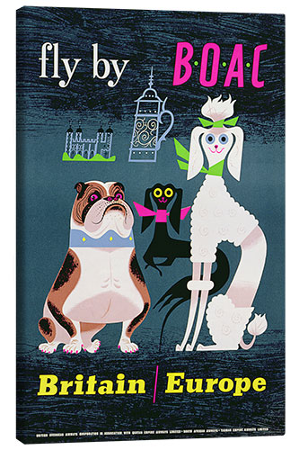 Canvas print Fancy Dogs - British Overseas Airways, 1962