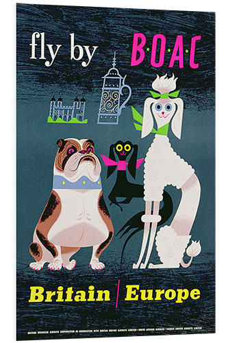 Foam board print Fancy Dogs - British Overseas Airways, 1962