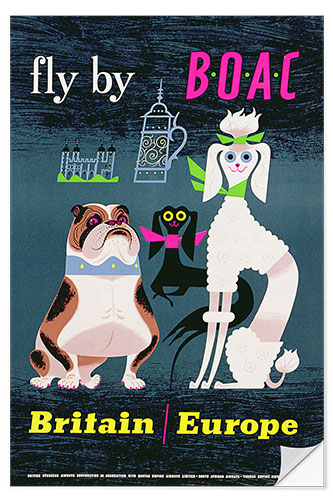 Wall sticker Fancy Dogs - British Overseas Airways, 1962