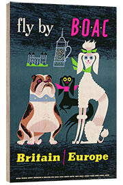 Wood print Fancy Dogs - British Overseas Airways, 1962