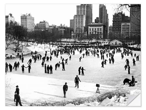 Selvklebende plakat Central Park Winter Carnival, New York, New York, c.1938