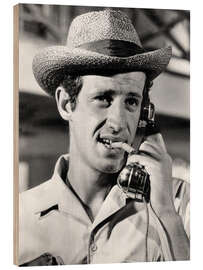 Wood print Jean Paul Belmondo, 1964