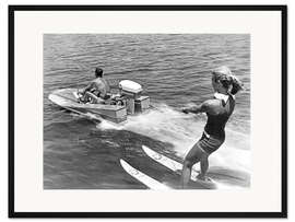 Gerahmter Kunstdruck Wasserski, 1964