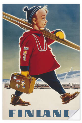 Wandsticker Finland Ski, 1957