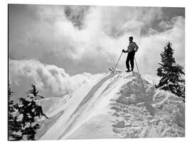 Magnettafel Skifahrer auf dem Mount Hood, USA, 1936