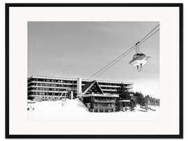 Gerahmter Kunstdruck Skilift am Mount Snow in Vermont, um 1962