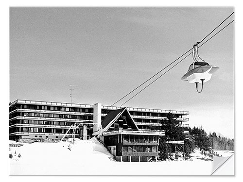 Autocolante decorativo Ski Lift at Vermont's Mount Snow, c. 1962