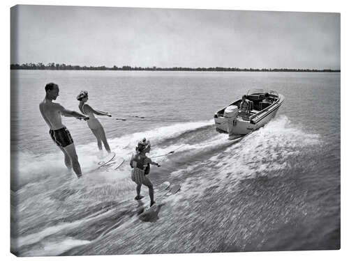 Lerretsbilde Family Enjoys Water Skiing, Florida, 1959