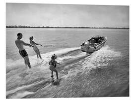 Foam board print Family Enjoys Water Skiing, Florida, 1959