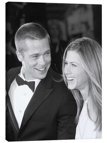 Stampa su tela Brad Pitt und Jennifer Aniston, 2003