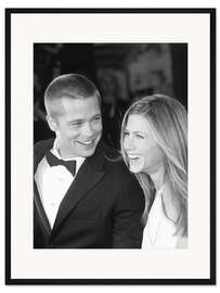 Gerahmter Kunstdruck Brad Pitt und Jennifer Aniston, 2003