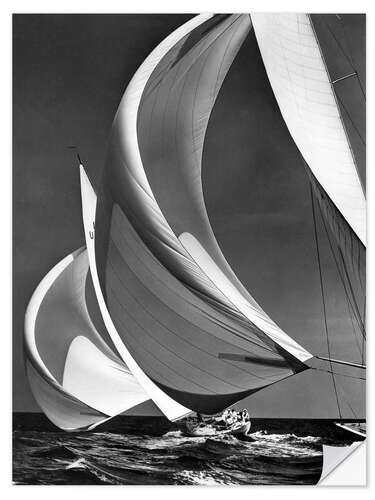 Adesivo murale Spinakers On Racing Sailboats, 1940