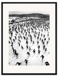 Gerahmter Kunstdruck Skilanglauf-Rennen