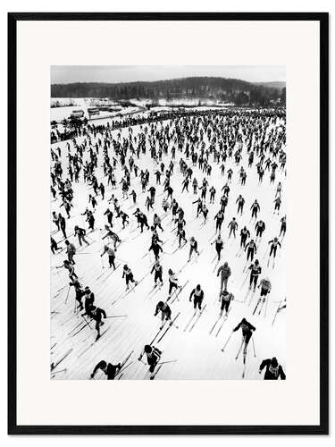 Inramat konsttryck Cross Country Ski Race