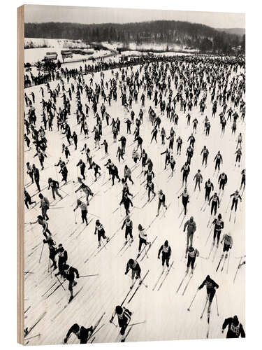 Wood print Cross Country Ski Race