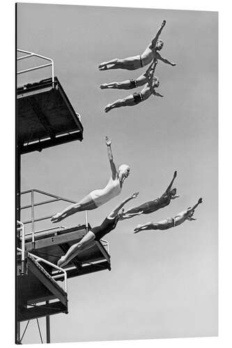 Tableau en aluminium High Diver, Aquatic Show, 1937