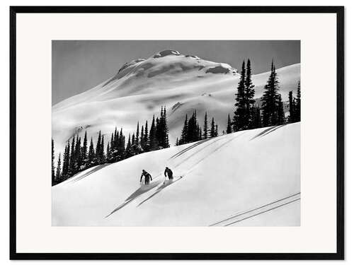 Impression artistique encadrée Downhill Skiing In Banff, Canada