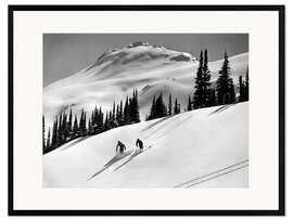 Impression artistique encadrée Downhill Skiing In Banff, Canada