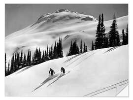 Adesivo murale Downhill Skiing In Banff, Canada