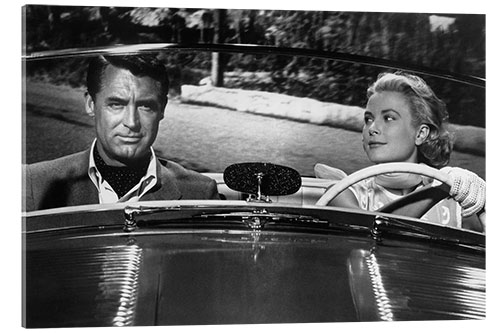 Acrylglasbild Cary Grant und Grace Kelly, 1955