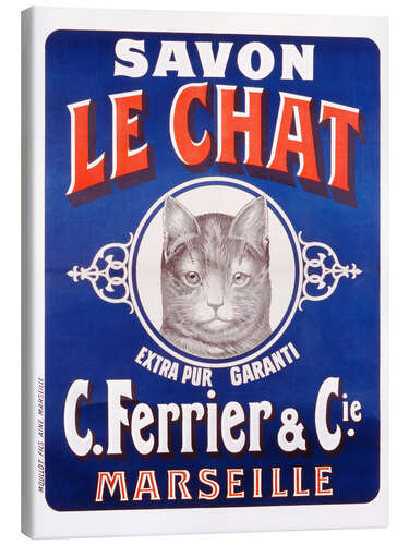 Canvas print Savon le Chat, Marseille, 1905