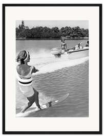 Gerahmter Kunstdruck Slalom Wasser-Ski, USA, 1963