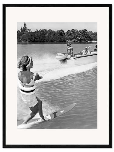 Ingelijste kunstdruk Slalom Water Skis, USA, 1963