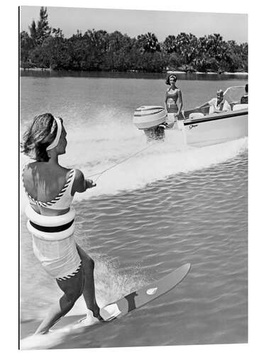 Quadro em plexi-alumínio Slalom Water Skis, USA, 1963