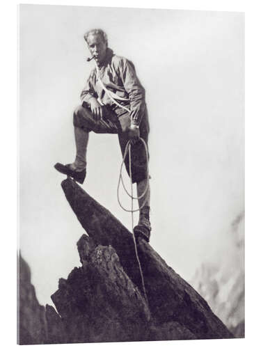 Acrylglasbild Bergsteiger auf dem Matterhorn, Schweiz, 1925