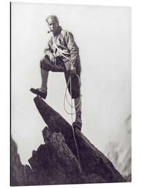 Tableau en aluminium Mountaineer of Mount Matterhorn, Switzerland, 1925