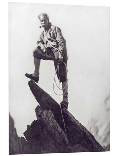 PVC print Mountaineer of Mount Matterhorn, Switzerland, 1925