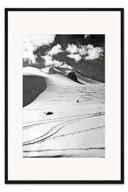 Gerahmter Kunstdruck Skifahren in den kanadischen Rocky Mountains, 1950